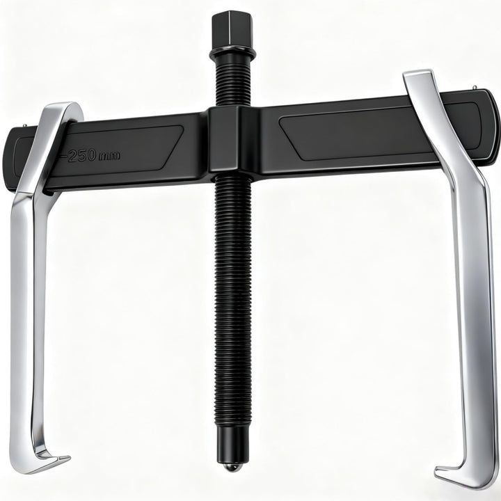 Tlence front view of puller showing full tool and benefit of robust construction