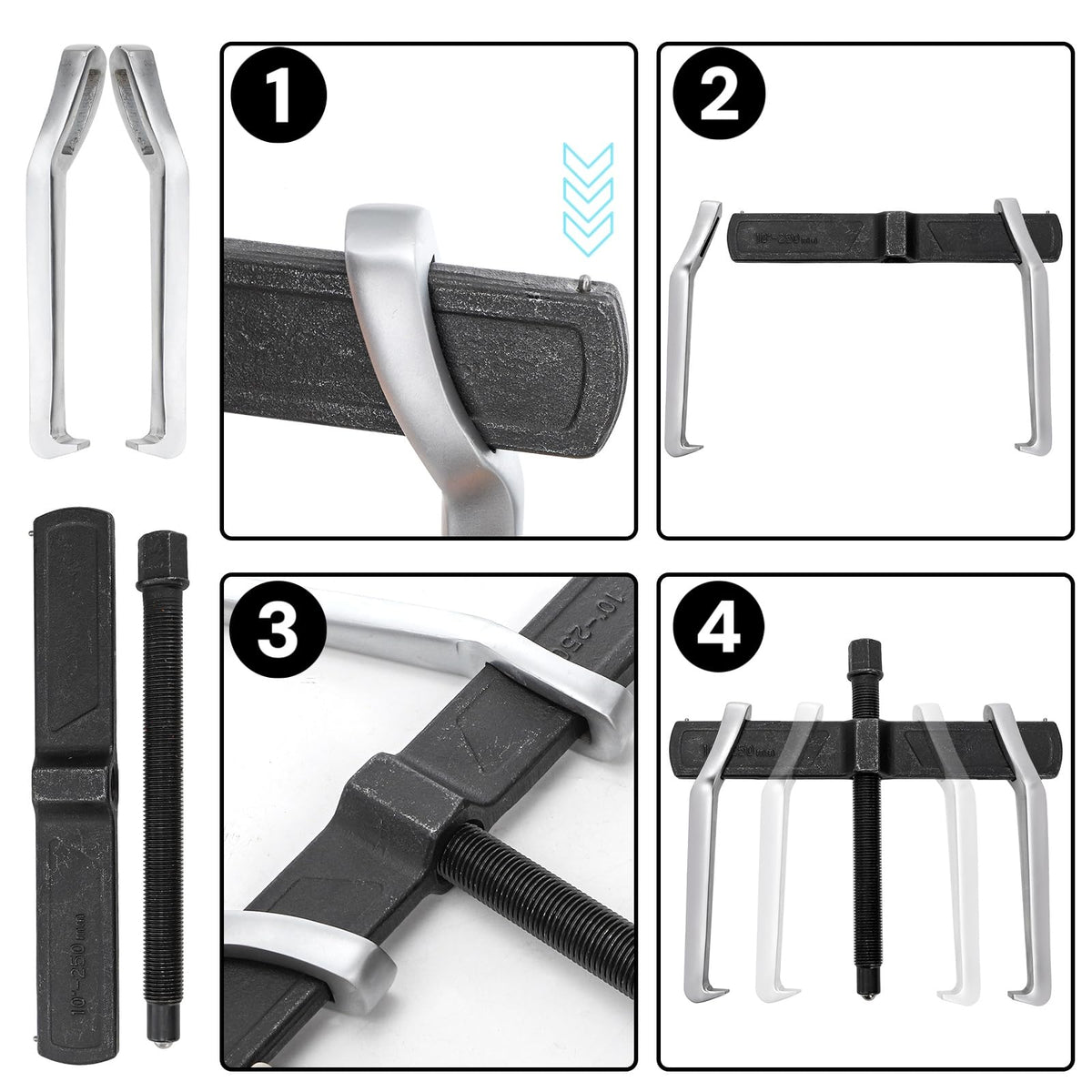 Tlence reversed claws set for internal pulling improving versatility