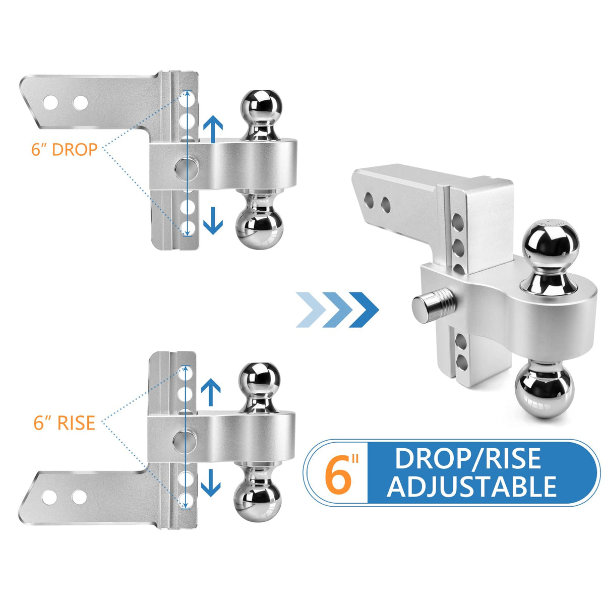 Tlvuvmo close-up of chrome-plated balls showing smooth coupling and corrosion resistance