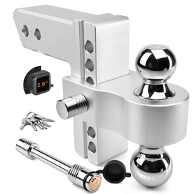 Tlvuvmo front view of hitch showing dual balls and durable frame benefit easy switching