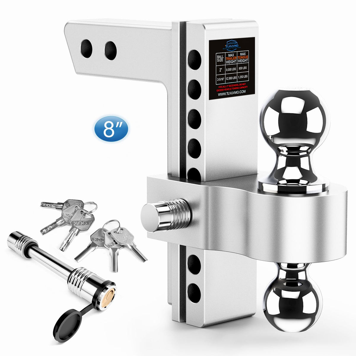 Tlvuvmo front view mounted on receiver showing secure fit and modern finish