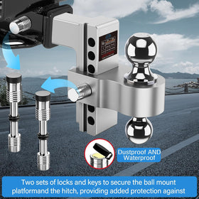 Tlvuvmo chrome balls with keys, secure anti-theft pins for peace of mind