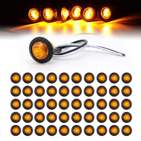 TMH front view pack of 50 amber marker lights showing cohesive set and quick replacement benefit