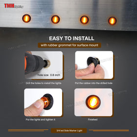 TMH installed on RV at night showing enhanced roadside visibility and safety
