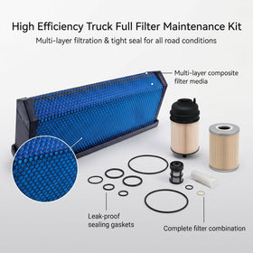 TMLGB fuel filter PF9908 label visible ensuring proper part verification benefit