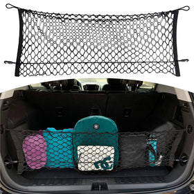 TN TrunkNets front view installed in Equinox trunk shows organized storage benefit