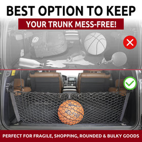 TN TrunkNets Inc trunk net holding groceries preventing spills and shifting