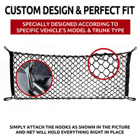 TN TrunkNets hook and attachment detail illustrating quick tool-free install
