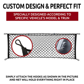 TN TrunkNets Inc installed in Toyota Camry trunk securing items for safer transport