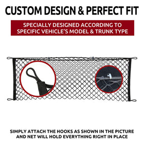 TN TrunkNets installed in Toyota Camry trunk securing items for safer transport