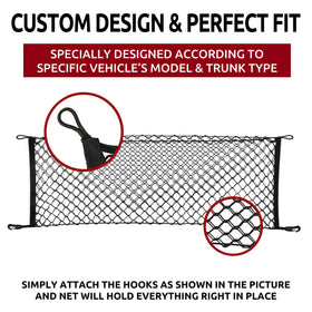 TN TrunkNets Inc hooks attached to Sorento anchors for fast tool-free installation