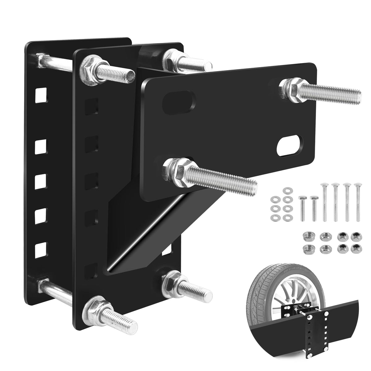 TNCZHYLX front view showing sturdy spare tire mount, secures spare safely