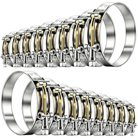 Tnisesm front view of 16-piece clamp kit, shows sizes and organization for quick selection
