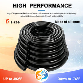 Tnisesm hose flexibility detail highlighting braided silicone wall for kink resistance benefit durability