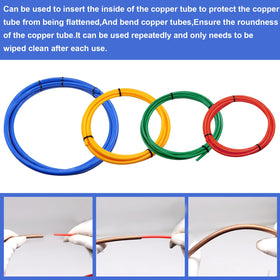 Tnisesm strip inside copper tubing demonstrating internal support to prevent kinks