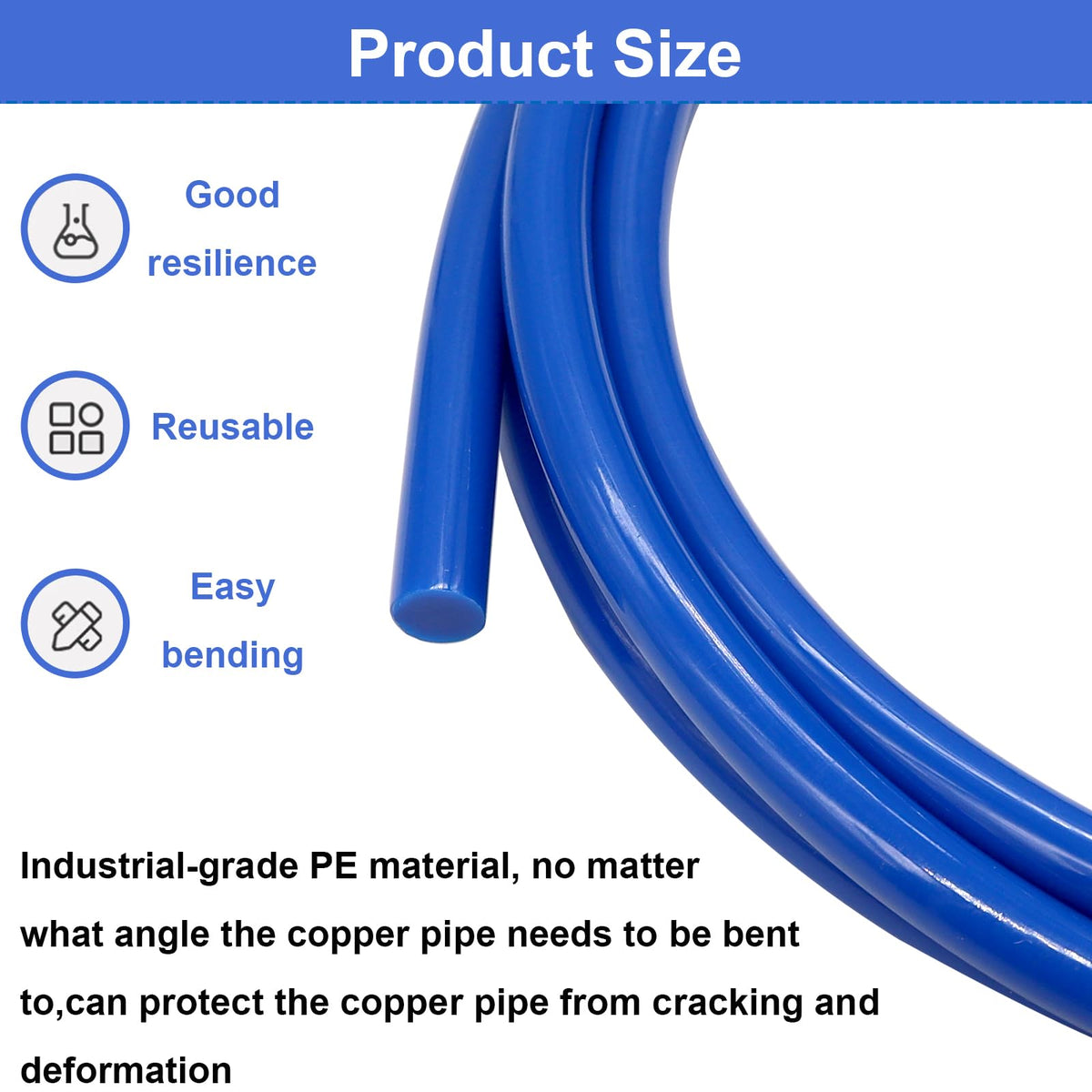 Tnisesm full 4m strip stretched to show length and flexibility for multiple bends