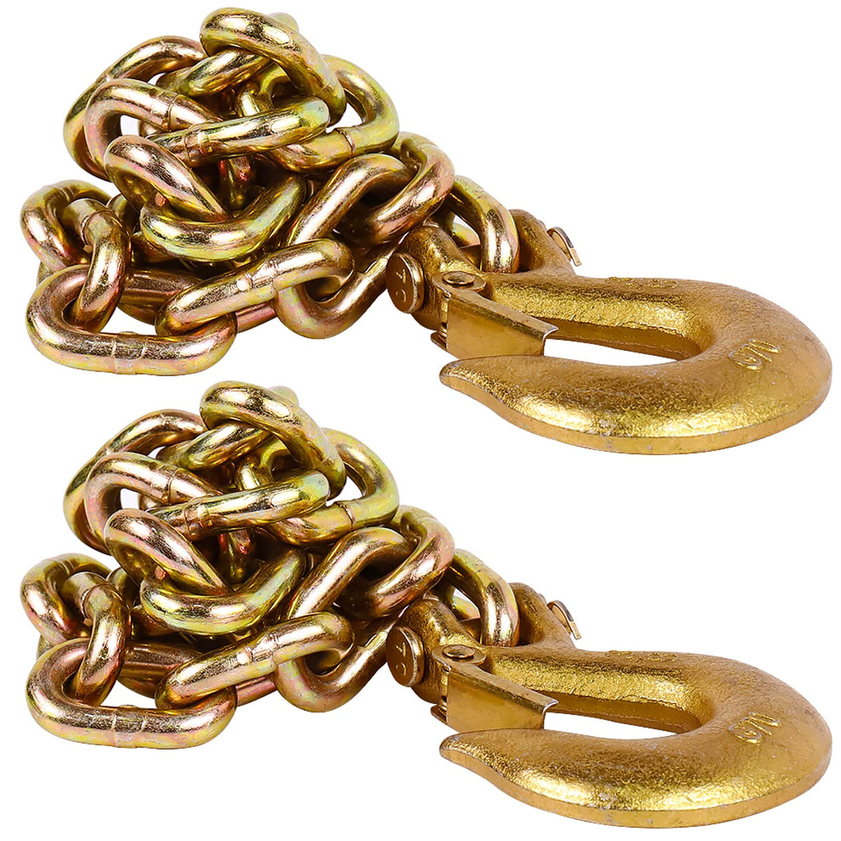 Tnyeobae front packaging showing 35 inch G70 chains and specs, clear product ID and benefits