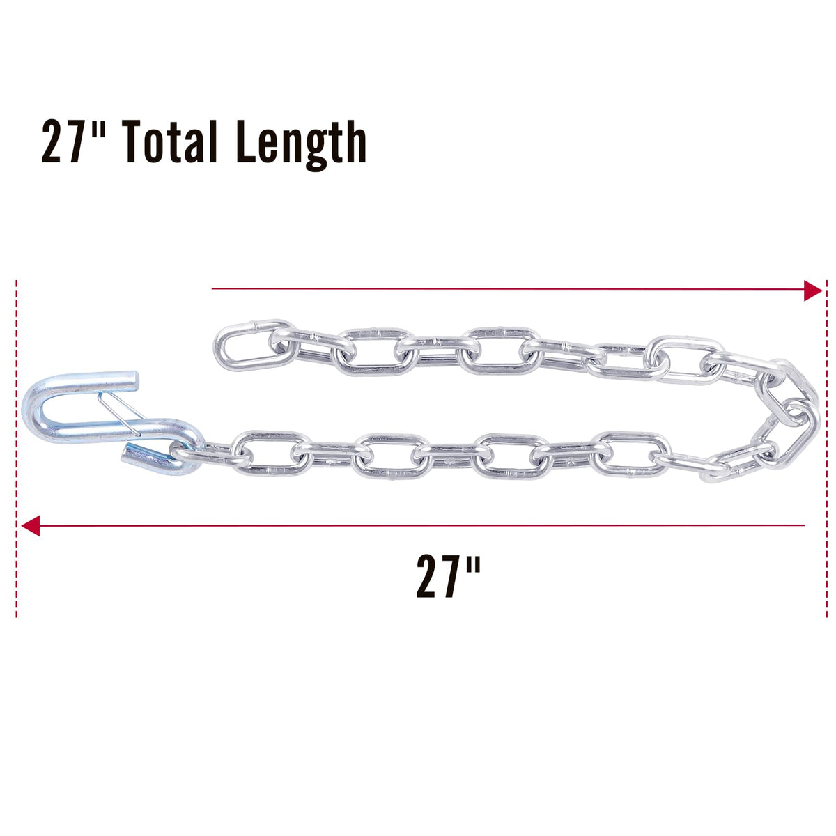 Tnyeobae chain attached to trailer hitch illustrating safer towing control