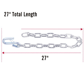Tnyeobae chain attached to trailer hitch illustrating safer towing control