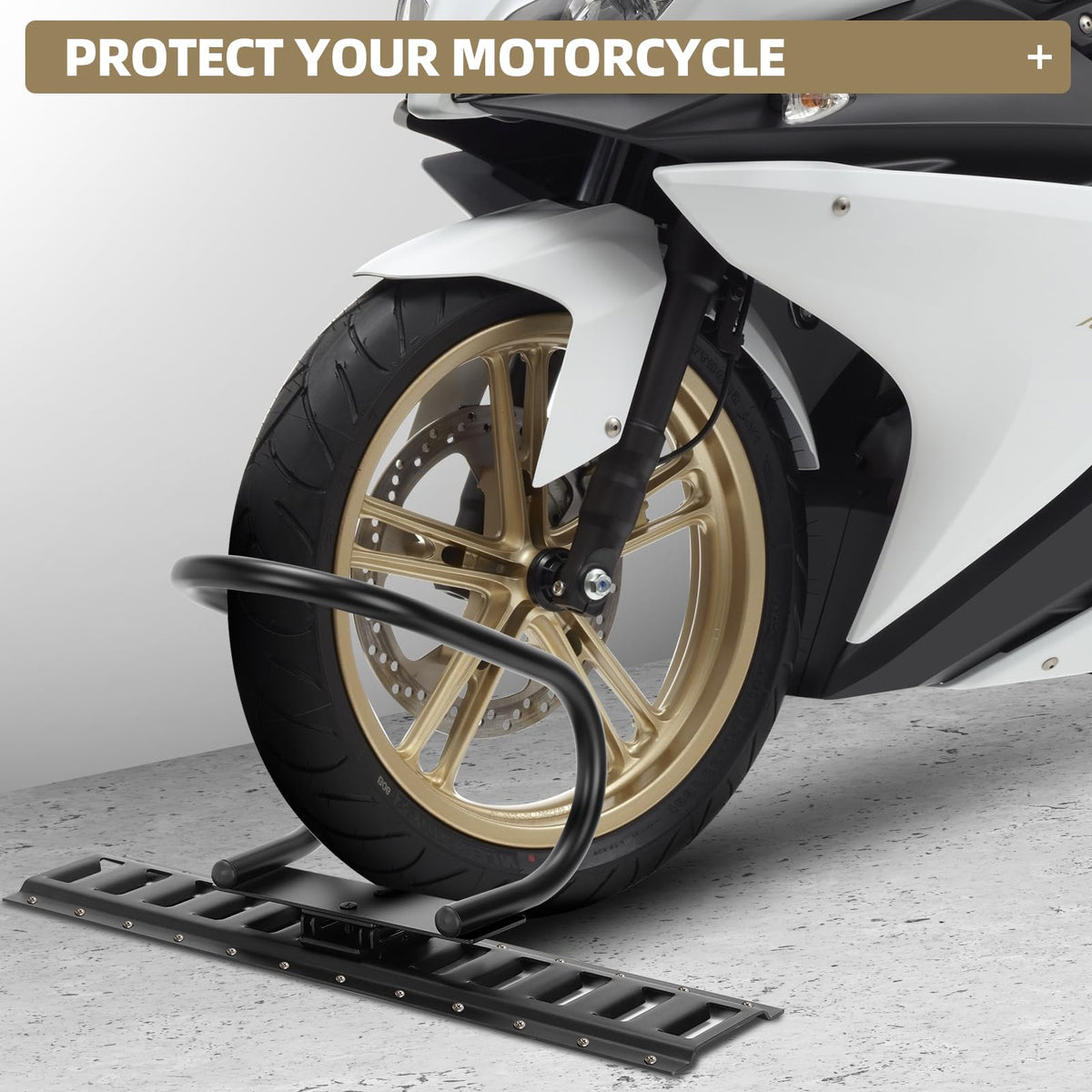 TOBUMO chock mounted with ratchet straps showing integrated restraint capability