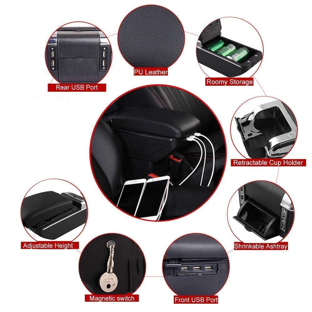 Tocsho retractable cup holder and hidden ashtray keeping cabin tidy
