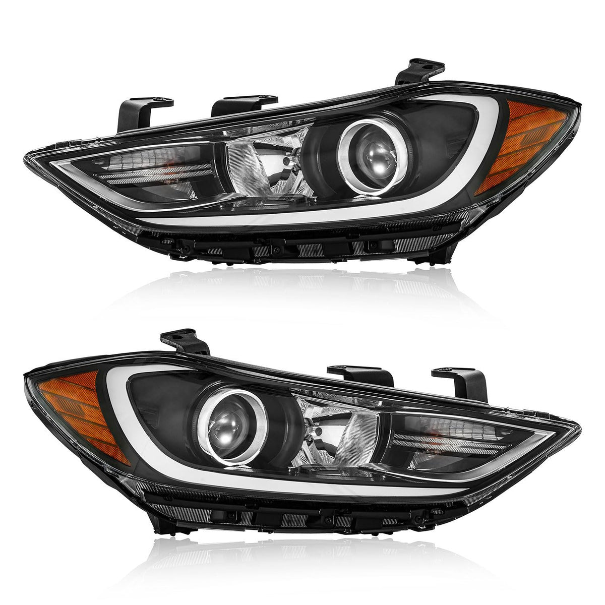 TODO front view of headlight assembly showing full OEM fit and finish benefit