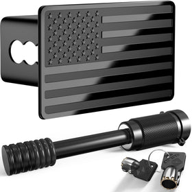 TOEASYTY front view flag hitch cover showing bold design and durable finish