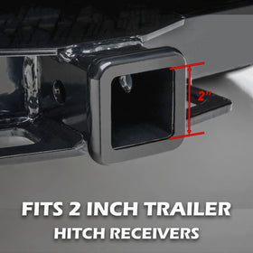 TOEASYTY installed on truck receiver demonstrating secure fit and receiver protection