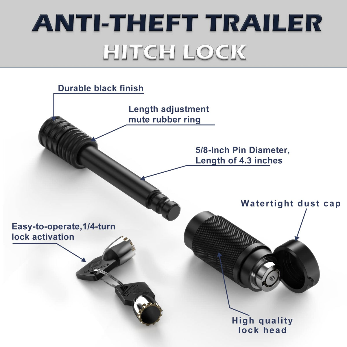 TOEASYTY installed on a truck receiver demonstrating solid fit and reduced rattling