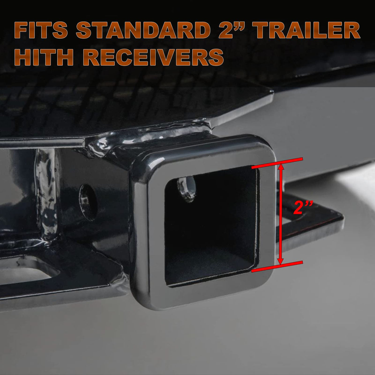TOEASYTY side profile showing snug 2-inch receiver fit and vibration reduction