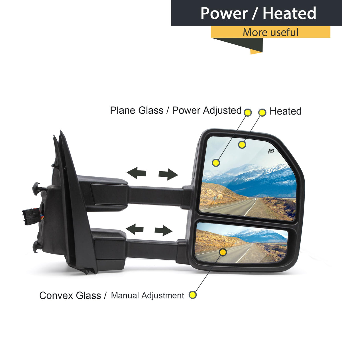 TOEMIRR integrated turn signal and auxiliary light improving visibility