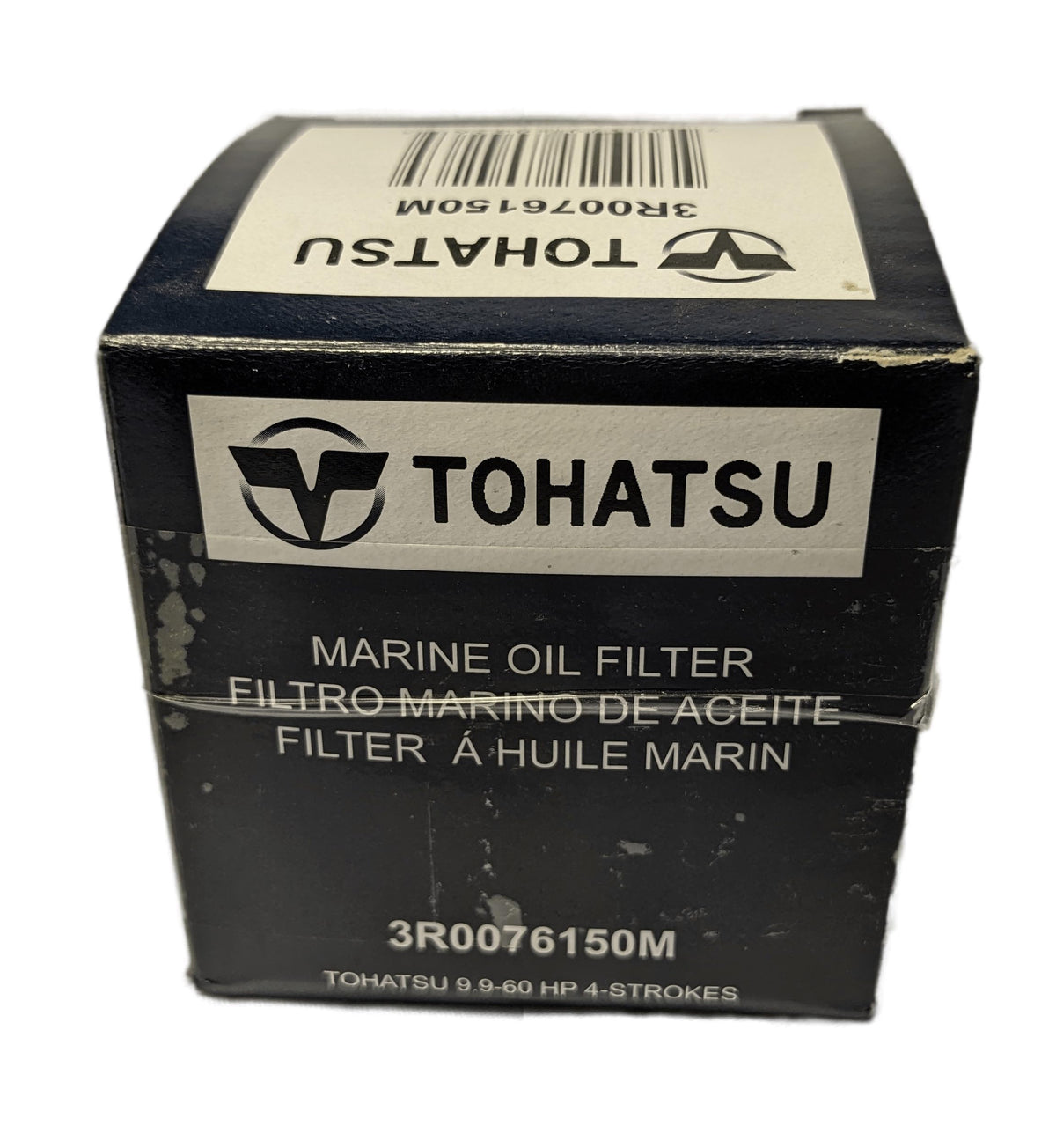 Tohatsu filter thread and gasket close-up highlighting correct seal