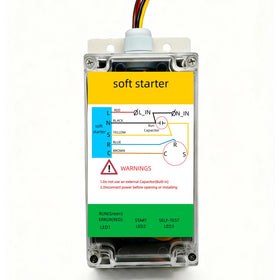 Toiwrudo front panel view showing compact soft start unit and mounting benefits