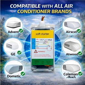 Toiwrudo soft start in camping RV scene preventing generator trips for uninterrupted cooling