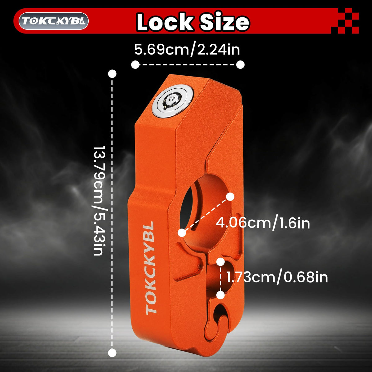 TOKCKYBL close-up of tamper-proof key cylinder for secure locking
