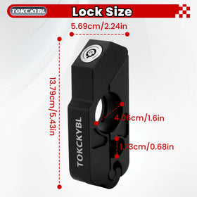 TOKCKYBL close-up of tamper-proof key cylinder for secure access