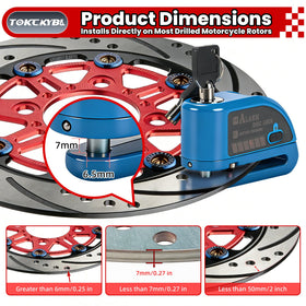TOKCKYBL close-up of vibration sensor highlighting rapid tamper detection