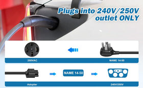 TOKREAL lifestyle charging scene with car and outlet showing convenient Level 2 charging