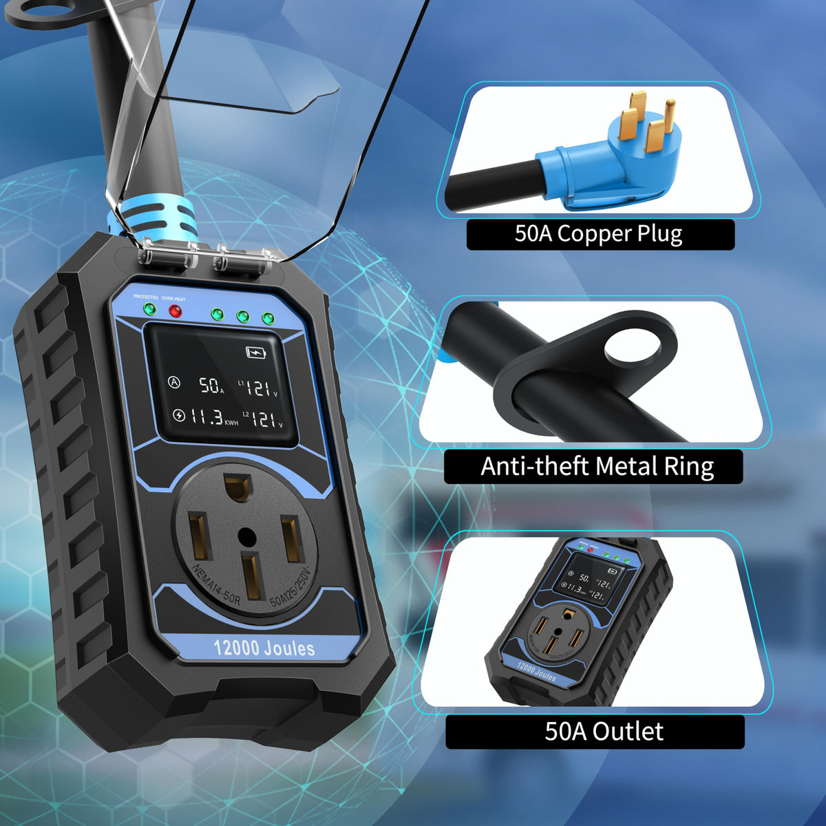 Toldear installed in RV power compartment for convenient protection