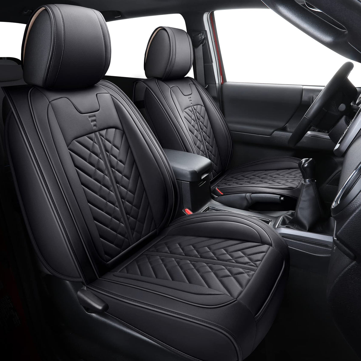Tomatoman front seat coverage showing full protection and clean look