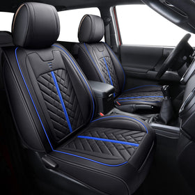 Tomatoman front seat covers full set showing tailored fit and protection
