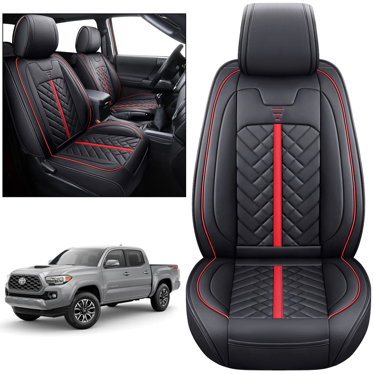 Tomatoman in a Tacoma interior lifestyle shot showing upgraded, protected cabin look