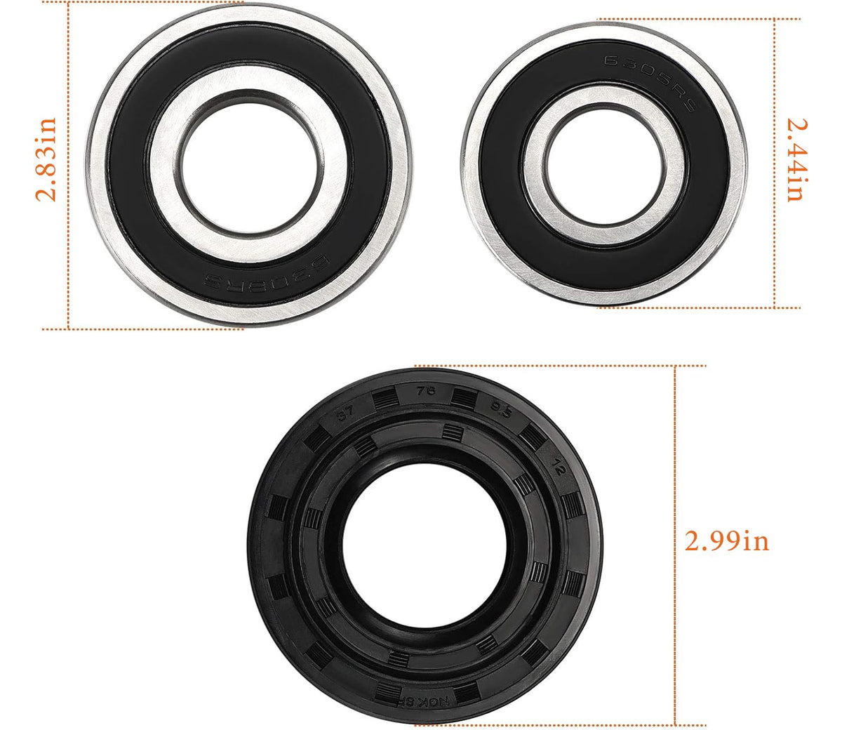 TOMOON large bearing close-up showing durable finish and fitted support for quiet operation