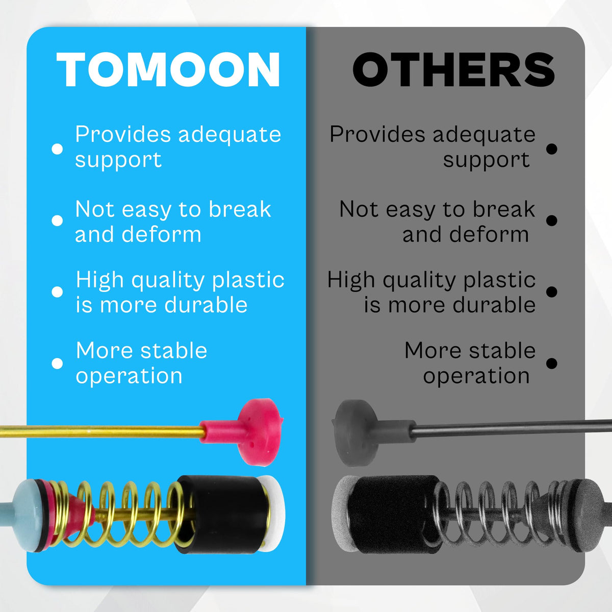 TOMOON rod undergoing stress test proving stronger, deformation-resistant build