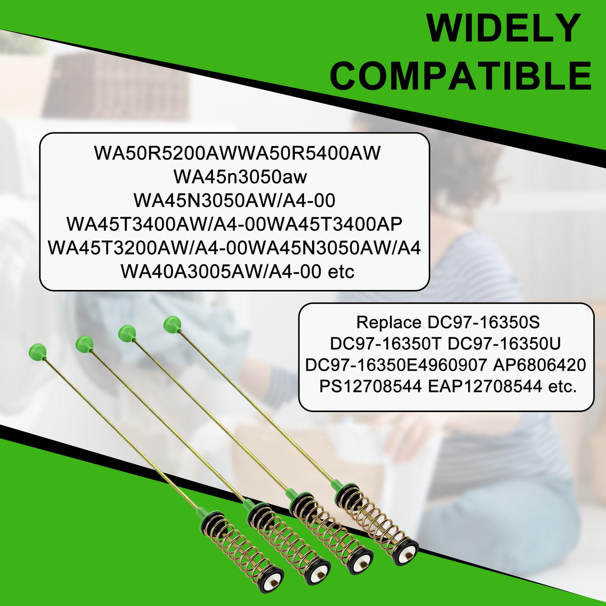 TOMOON suspension rods installed in Samsung washer reducing vibration