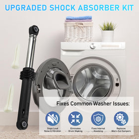 TOMOON lifestyle image in laundry room showing a quiet, stable washer after installation