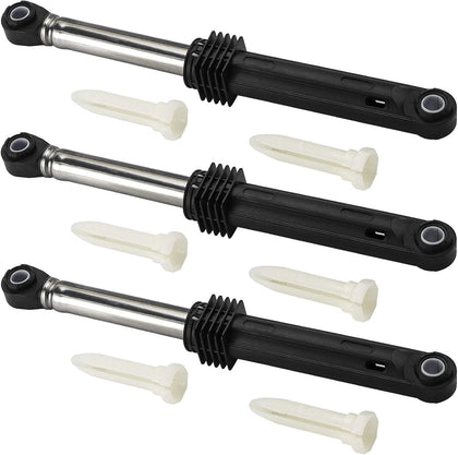 TOMOON front view of shock absorber kit showing three shocks and mounting pins for quick replacement