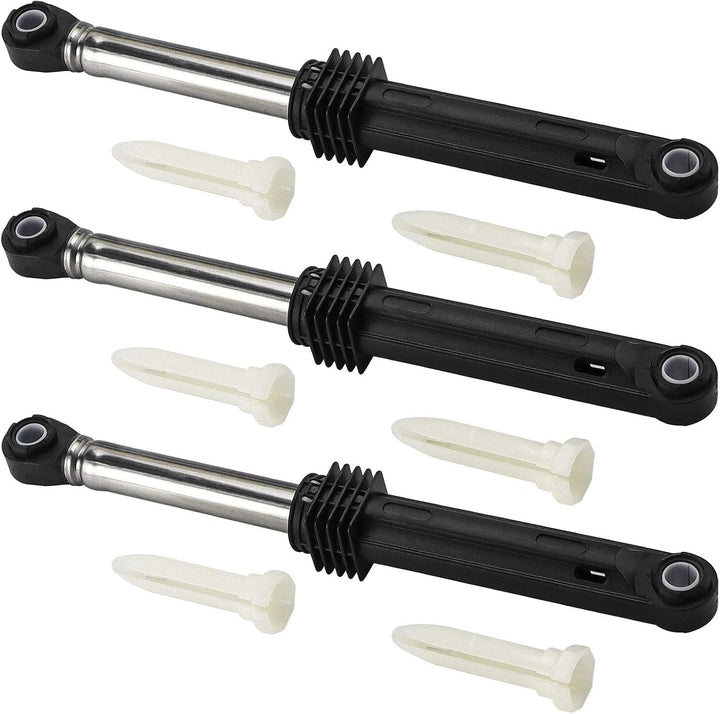 TOMOON front view of shock absorber kit showing three shocks and mounting pins for quick replacement