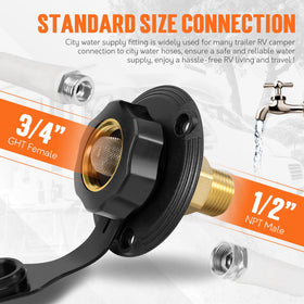 TONDA city water inlet close-up of thread detail for leak-resistant attachment
