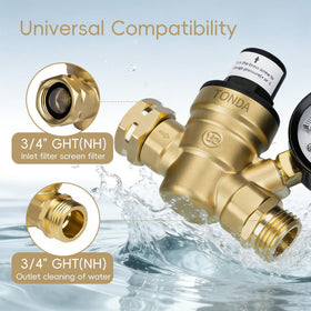 TONDA installed on campground spigot, prevents high-pressure damage